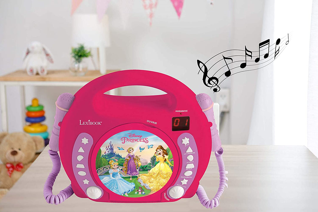 Disney Princess CD Player Kids Karaoke With 2 Mic's