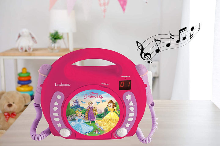 Disney Princess CD Player Kids Karaoke With 2 Mic's