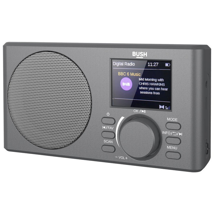 Bush Hampton Dab+ Portable Radio - Grey