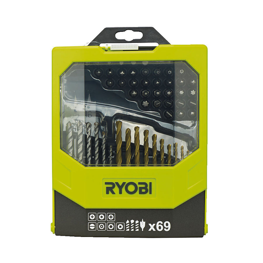 Ryobi RAK69MIX Drilling/Driving Bit Set (69 pcs) - Tool Parts & Accessories