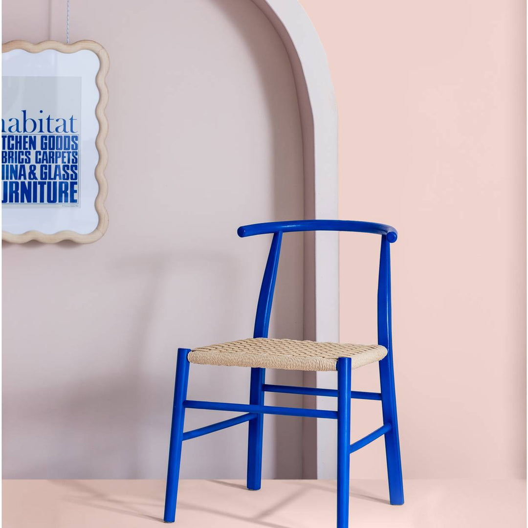 Habitat 60 Scottie Oak Dining Chair - Blue