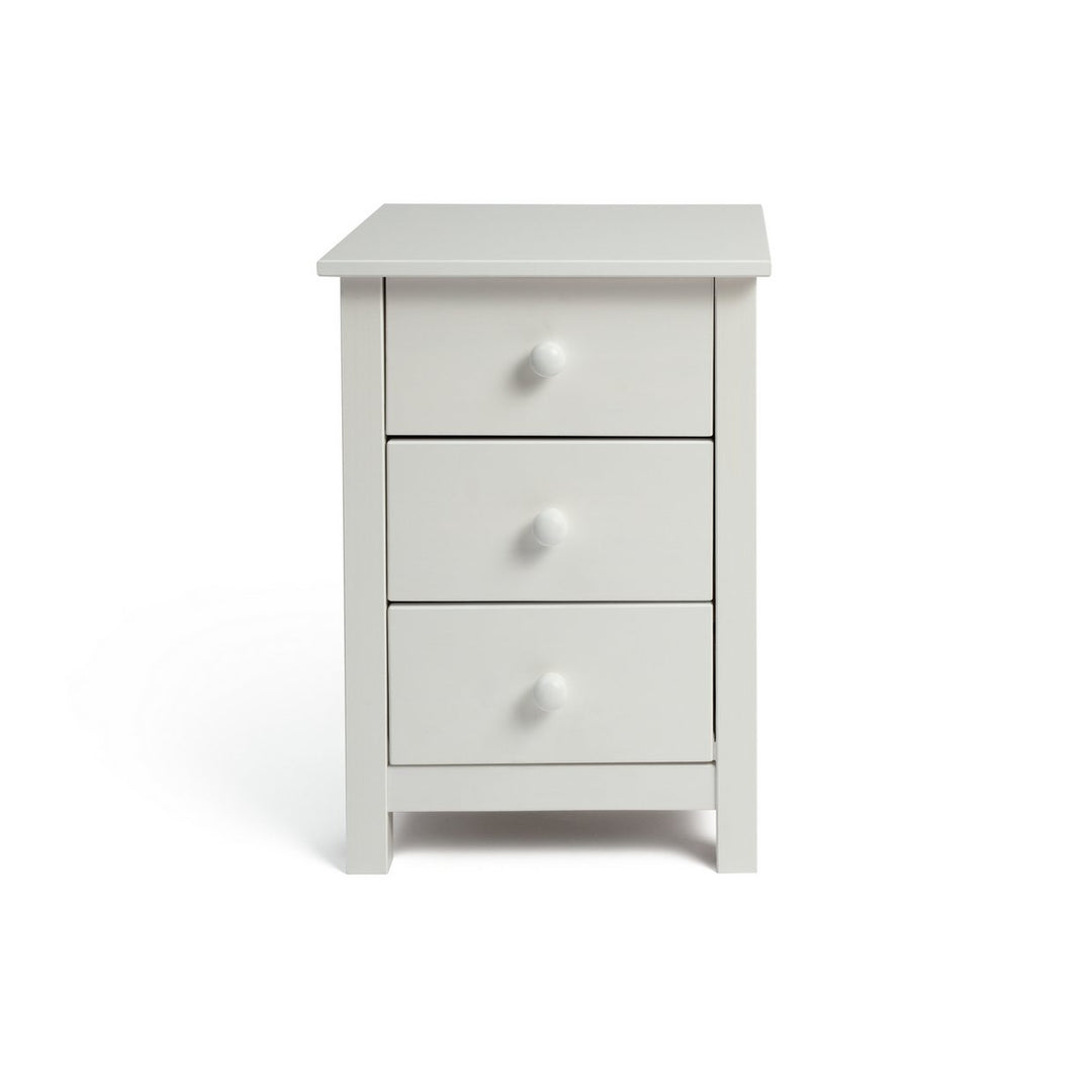 Home Scandinavia 3 Drawer Bedside Table - White