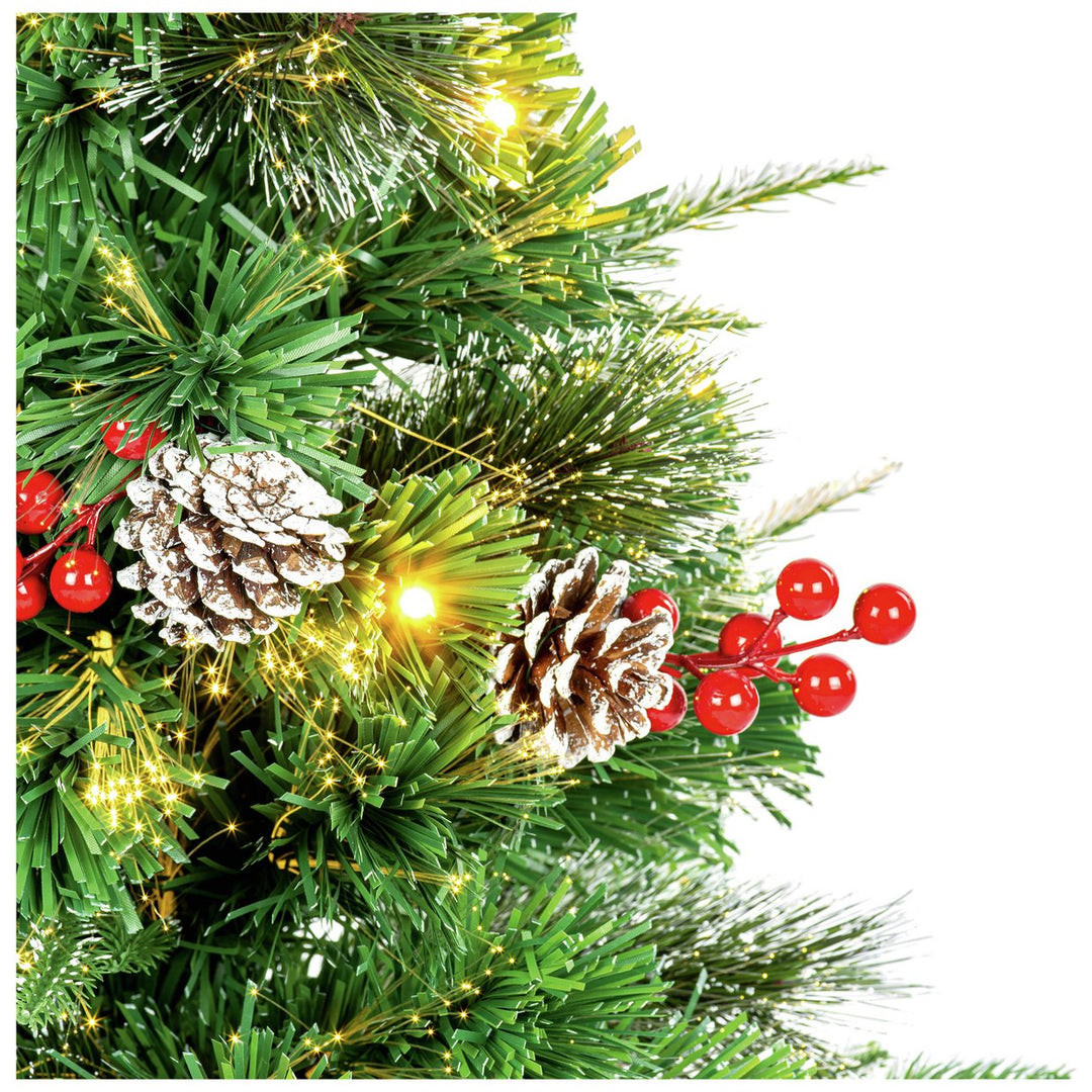 Premier Decorations 4ft Fibre Optic Christmas Tree