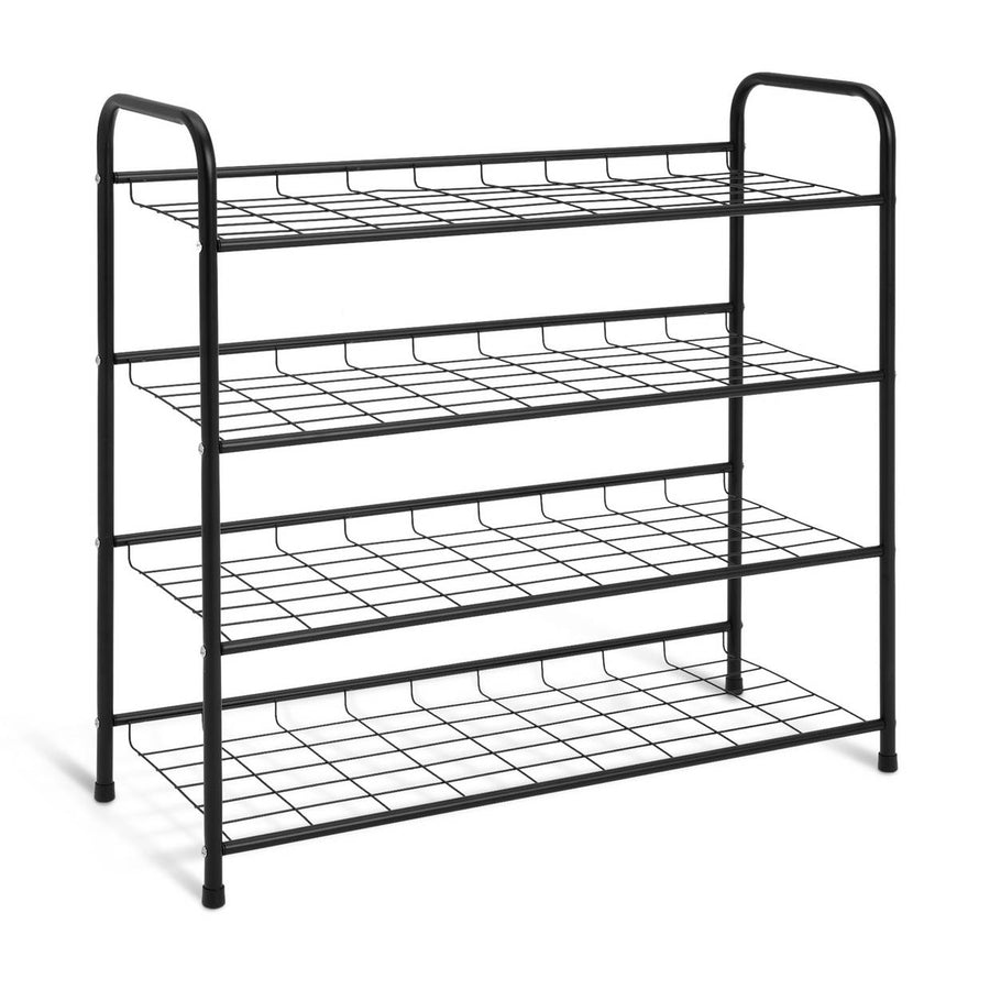 Home Jorn 4 Shelf Shoe Storage Rack - Black