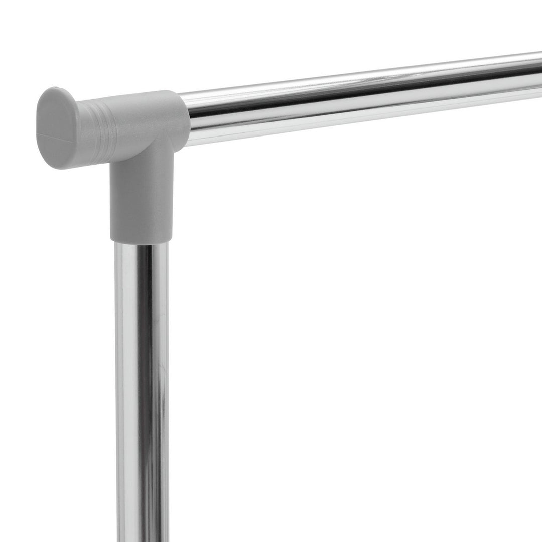 Home Double Clothes Rail - Grey And Chrome