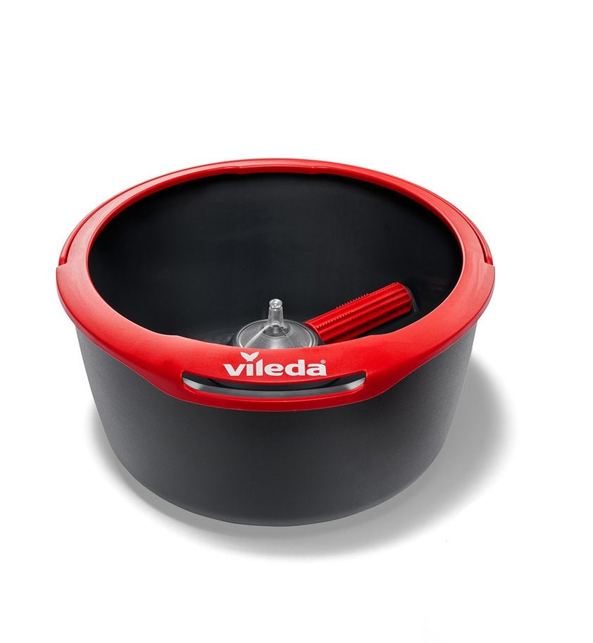 Vileda Spin & Clean Bucket Set - Black & Red 