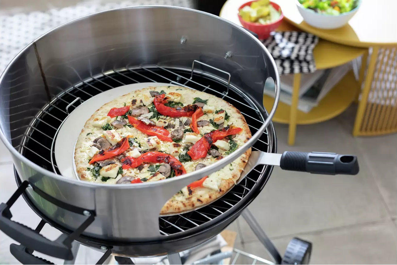 Home 55cm Kettle Charcoal BBQ With Pizza Oven Black GED Outlet