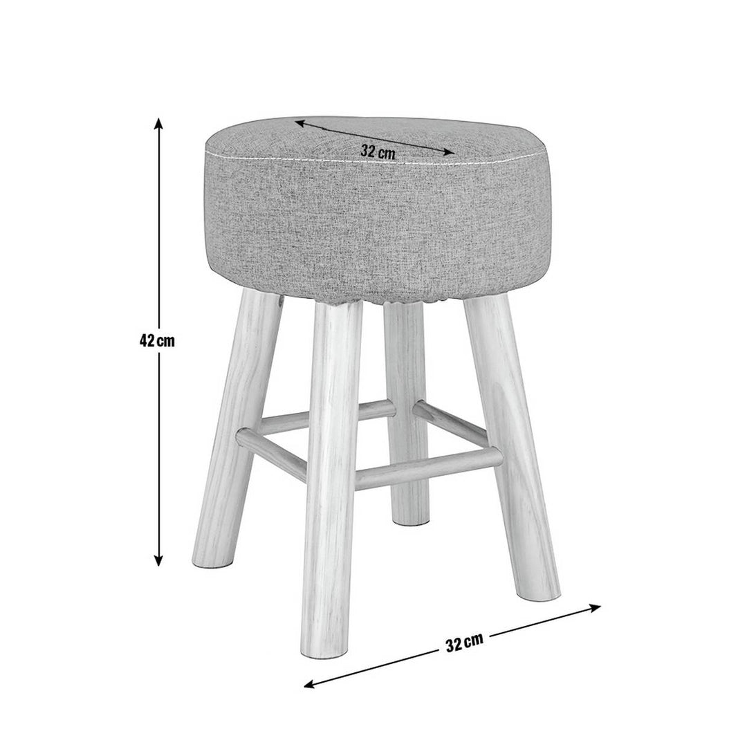 Habitat Sophie Small Fabric Stool - Light Grey