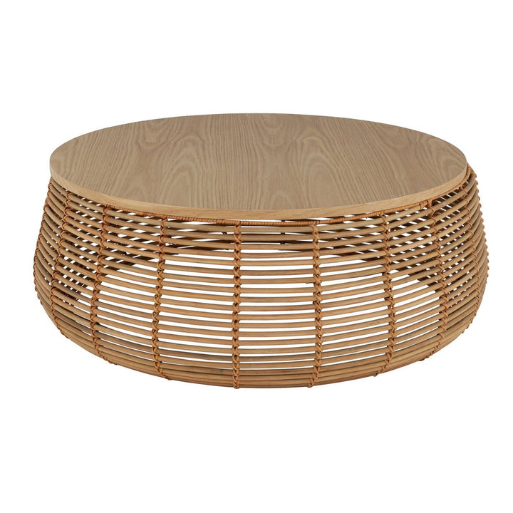 Habitat Hazel Rattan Round Coffee Table - Natural