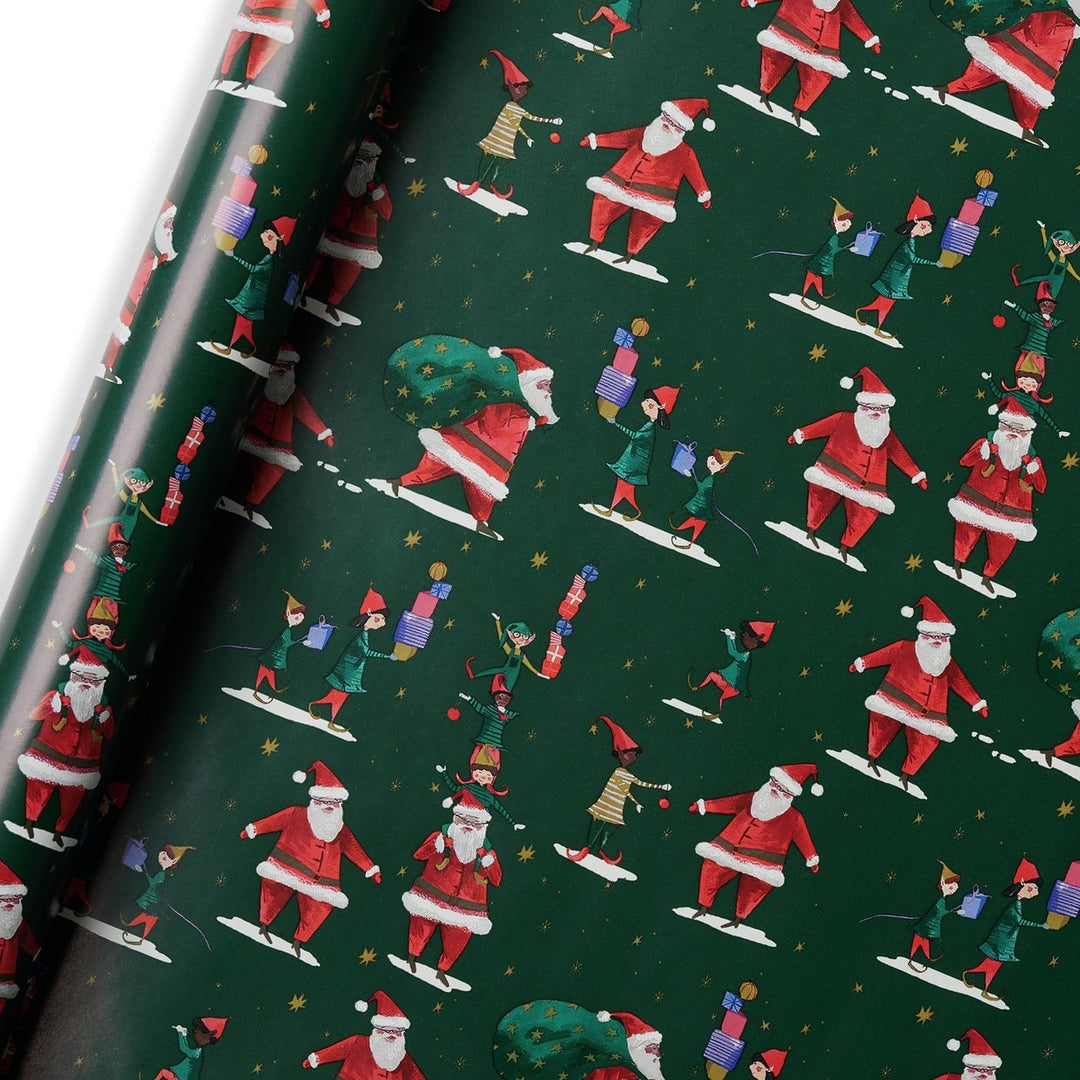 Home 3 Roll Santa & Co Wrapping Paper Set