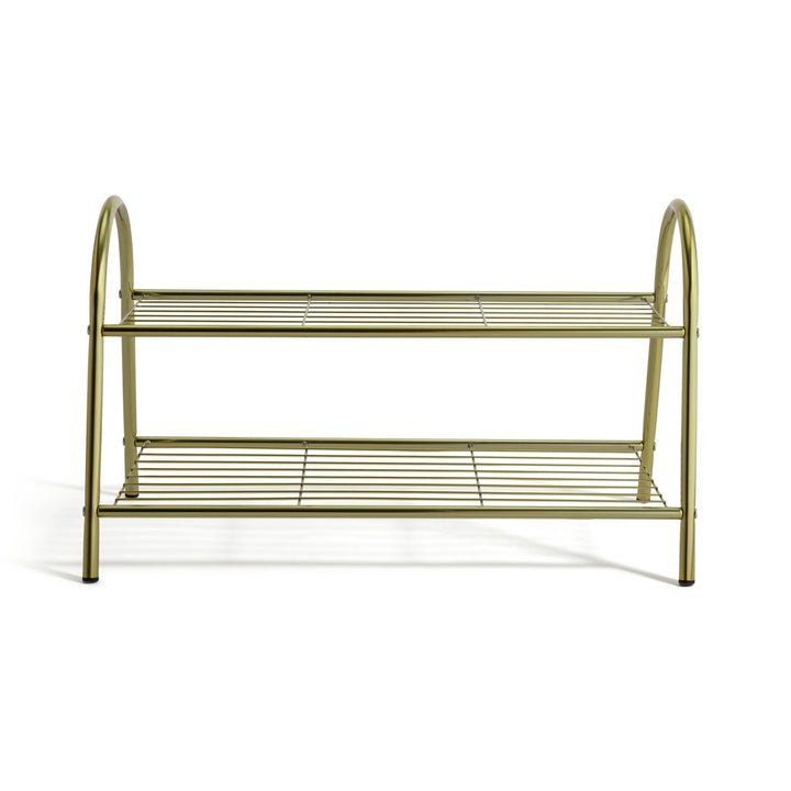 Habitat Boutique 2 Tire Shoe Rack - Gold