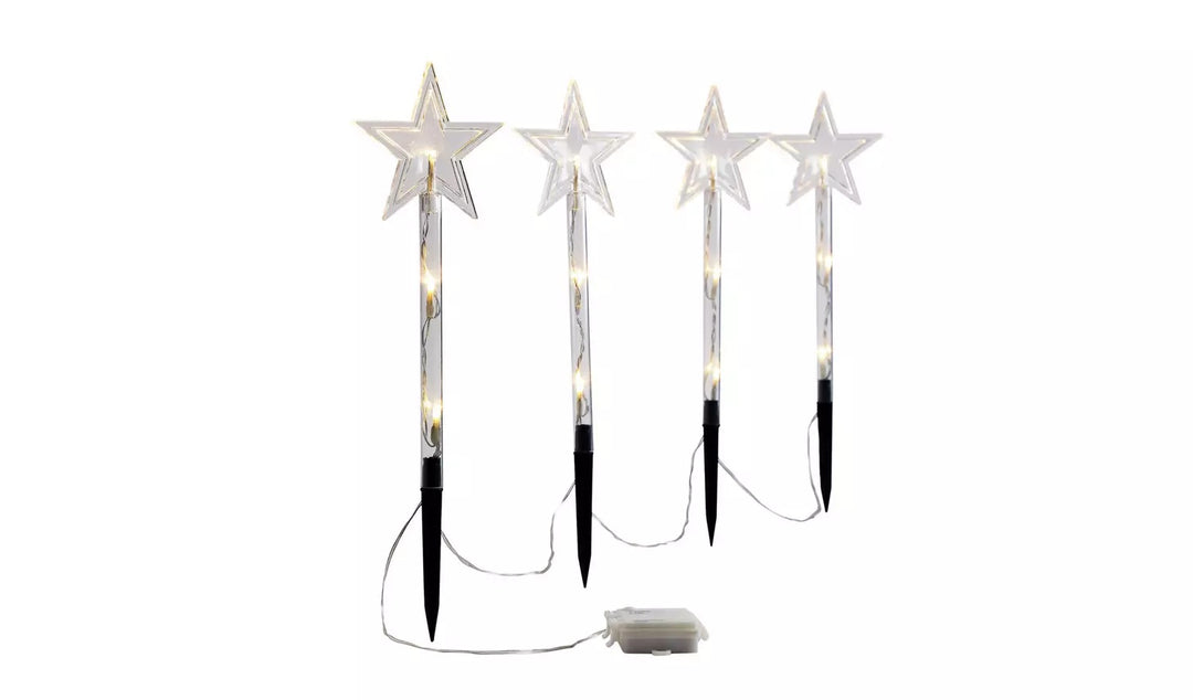 Home Pack of 4 Christmas Star Path Finder Lights