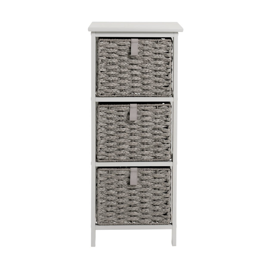 Home 2 & 3 Drawer Woven Bathroom Storage Unit - Grey