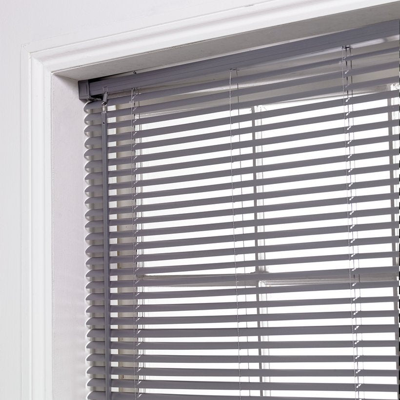 Home 25mm PVC Venetian Blind - Flint Grey - Needs Weighin