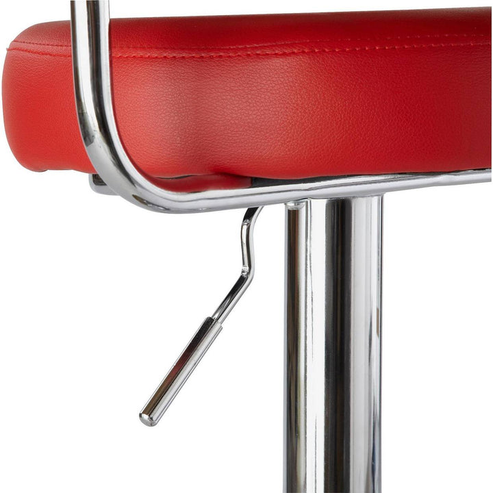 Home Executive Gas Lift Bar Stool - Red