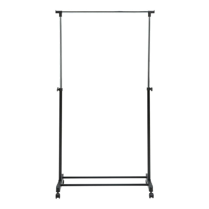 Home Single Clothes Rail - Black And Chrome