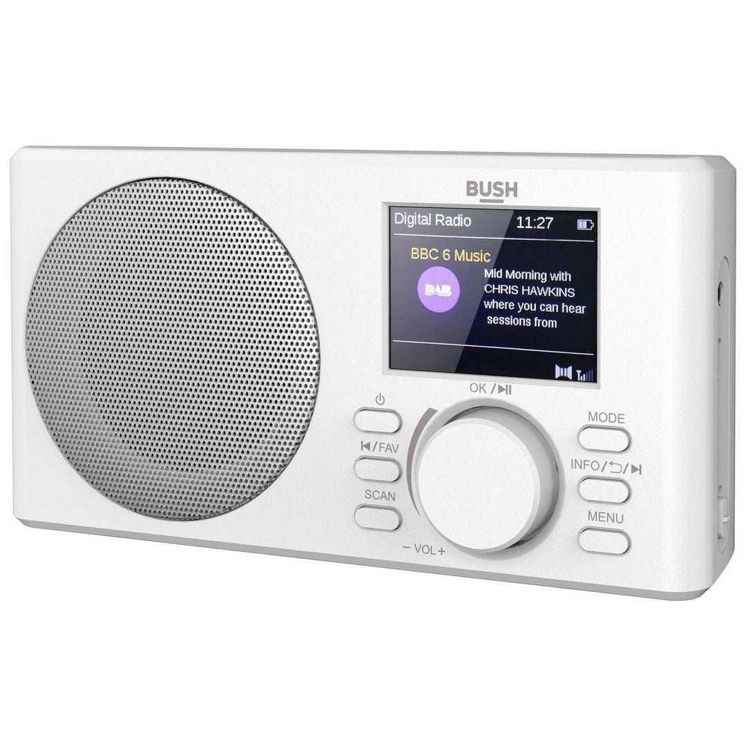 Bush Hampton Dab+ Portable Radio - White