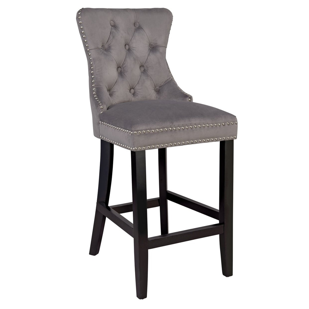 Home Princess Stud Bar Stool - Charcoal