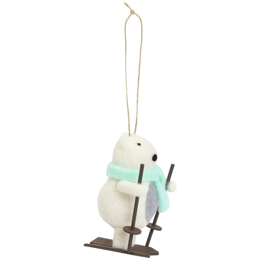 Habitat Pack of 1 Polar Bear Skier Christmas Tree Decoration