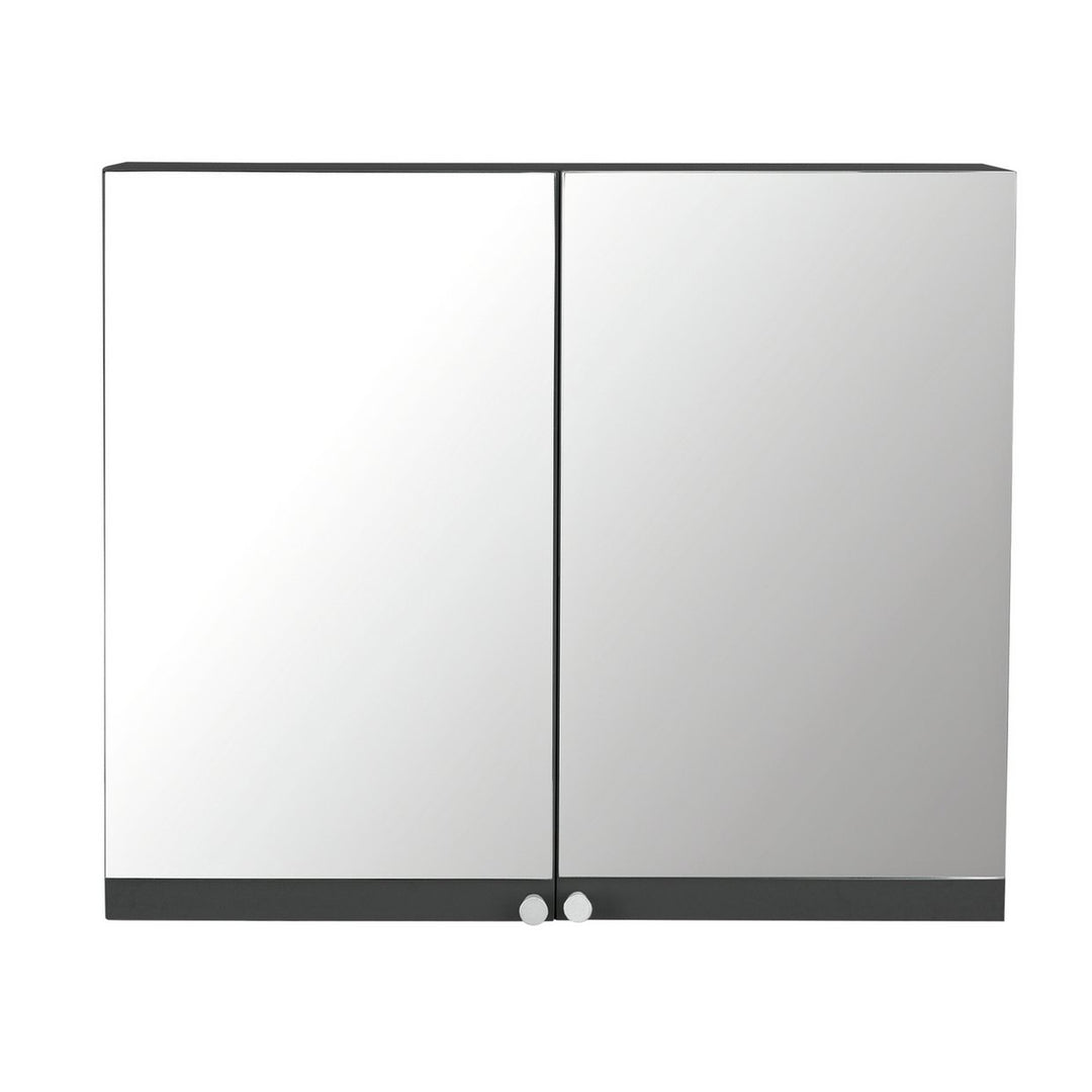 Home Prime 2 Door Mirrored Cabinet - Black