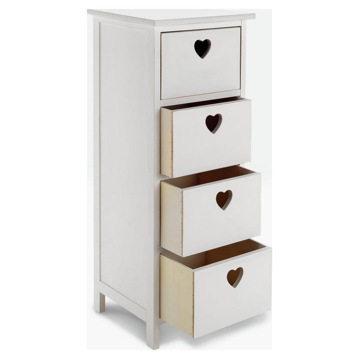 Home Edie 4 Drawer Storage Unit – White