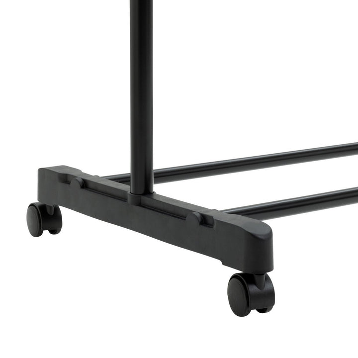 Home Single Clothes Rail - Black And Chrome