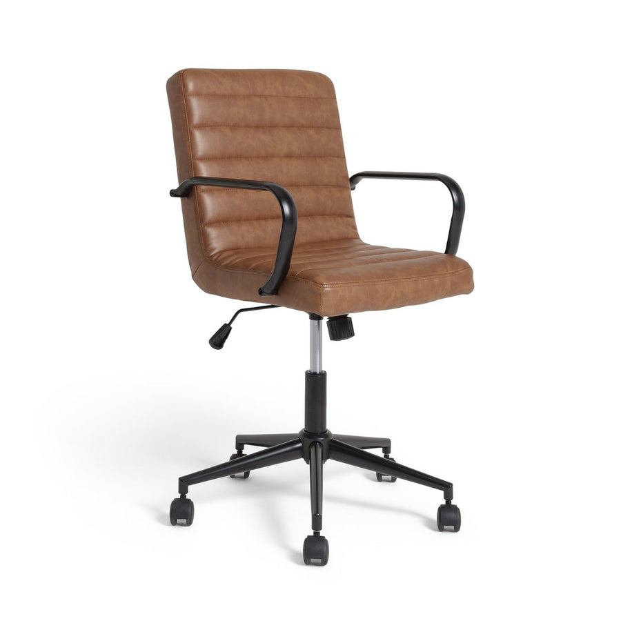 Habitat Alvar Faux Leather Office Chair - Tan