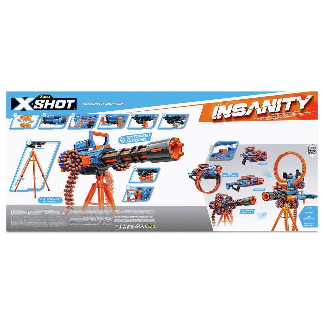 Zuru X-Shot Insanity Motorized Rage Fire Darts-Set of 72