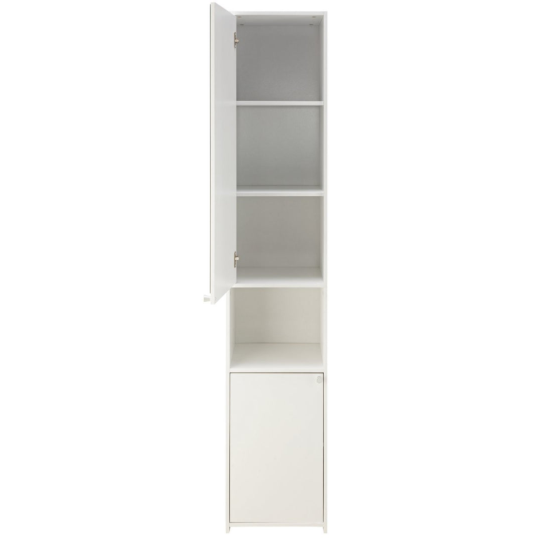 Home Prime Mirrored Tallboy - White