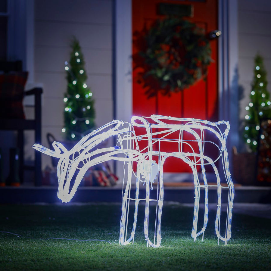 Home Animated LED Nodding Reindeer Christmas Decoration