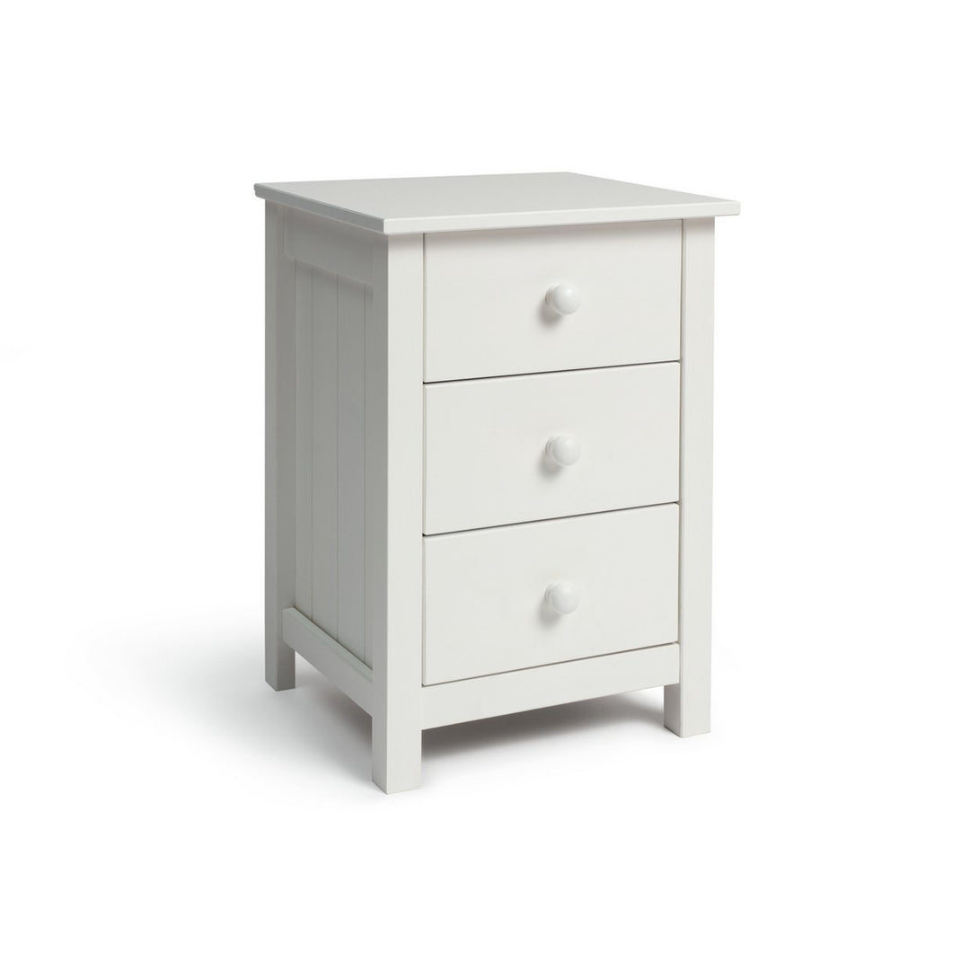 Home Scandinavia 3 Drawer Bedside Table - White