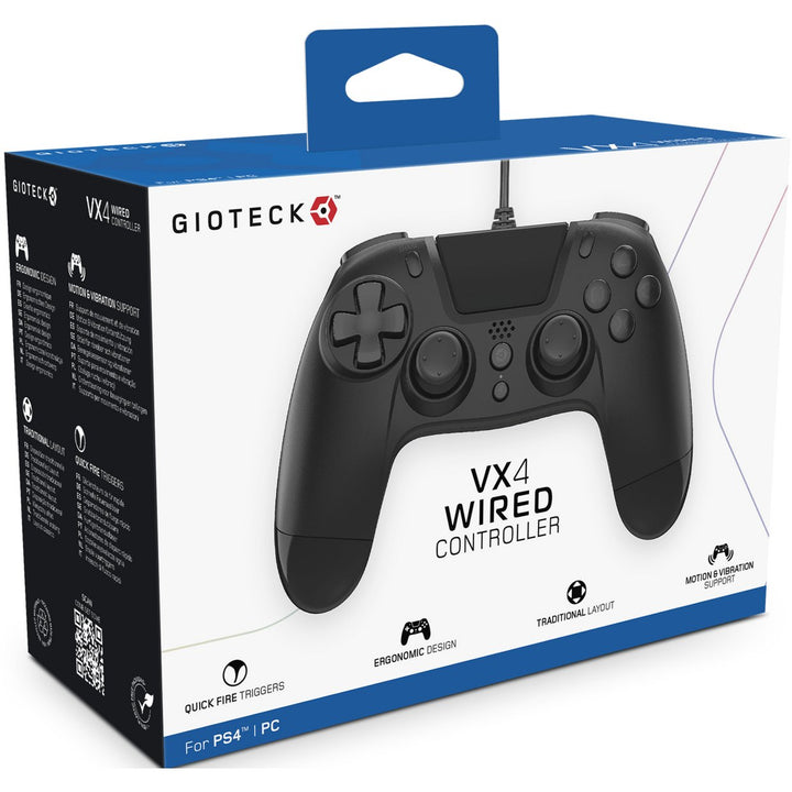 Gioteck VX4 PS4 Wired Controller - Black