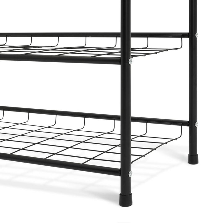 Home Jorn 4 Shelf Shoe Storage Rack - Black