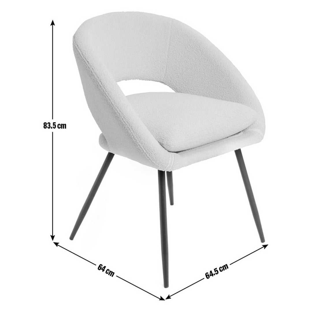 Habitat Hermione Fabric Chair - Grey