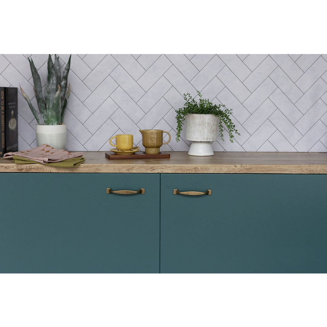 D-C-Fix Chevron 3D Splashback Grey Wallpaper