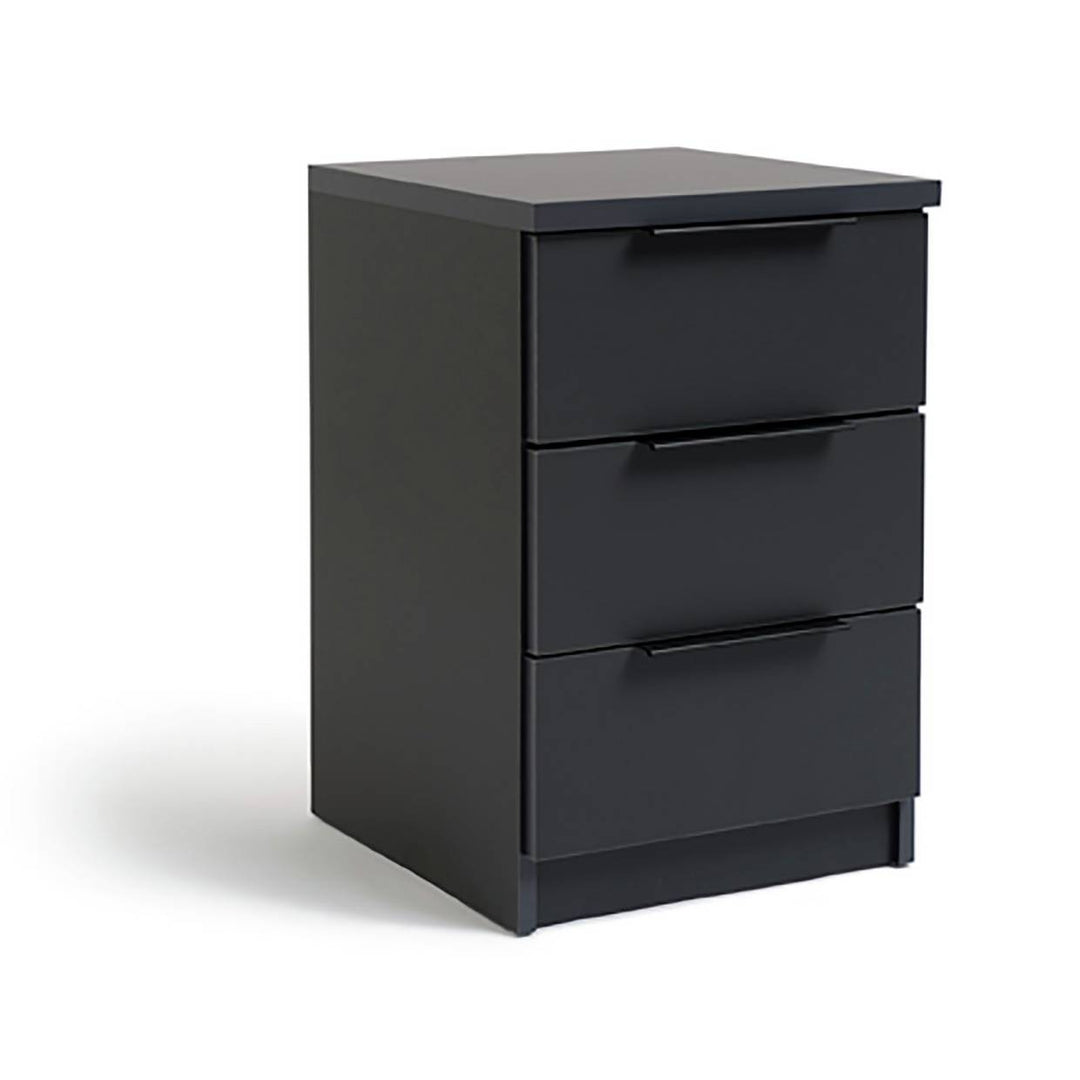 Home Hallingford 3 Drawer Bedside Table - Anthracite