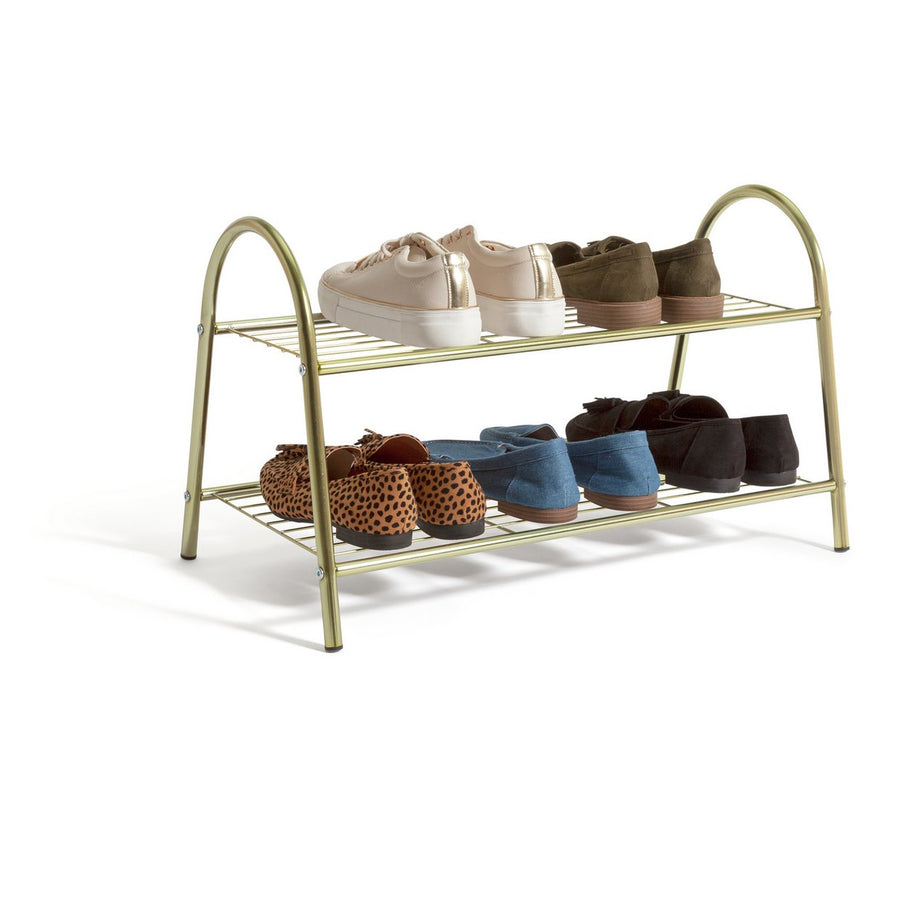 Habitat Boutique 2 Tire Shoe Rack - Gold