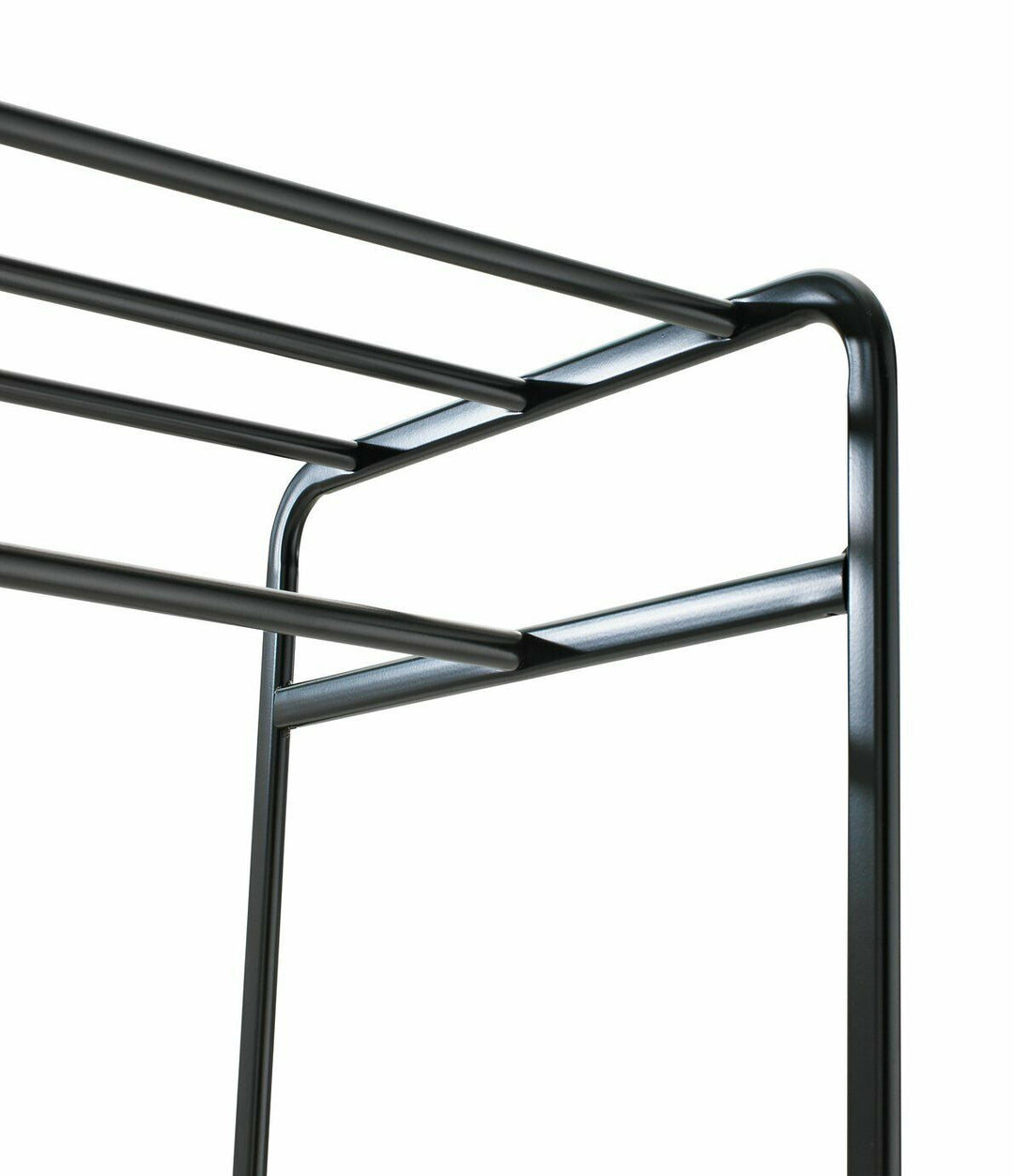 Home Clothes Rail With Shelves - Black