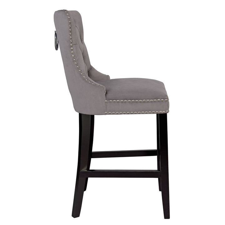 Home Princess Stud Bar Stool - Charcoal