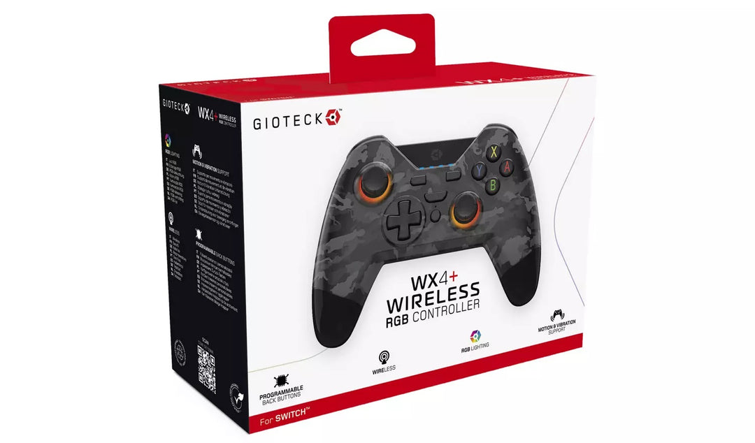 Gioteck WX4+ Switch Wireless RGB Controller - Dark Camo