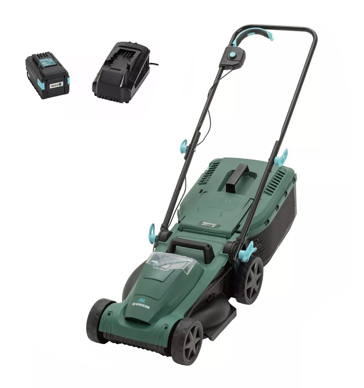 McGregor MCR2134A 34cm Cordless Rotary Lawnmower - 21.6V