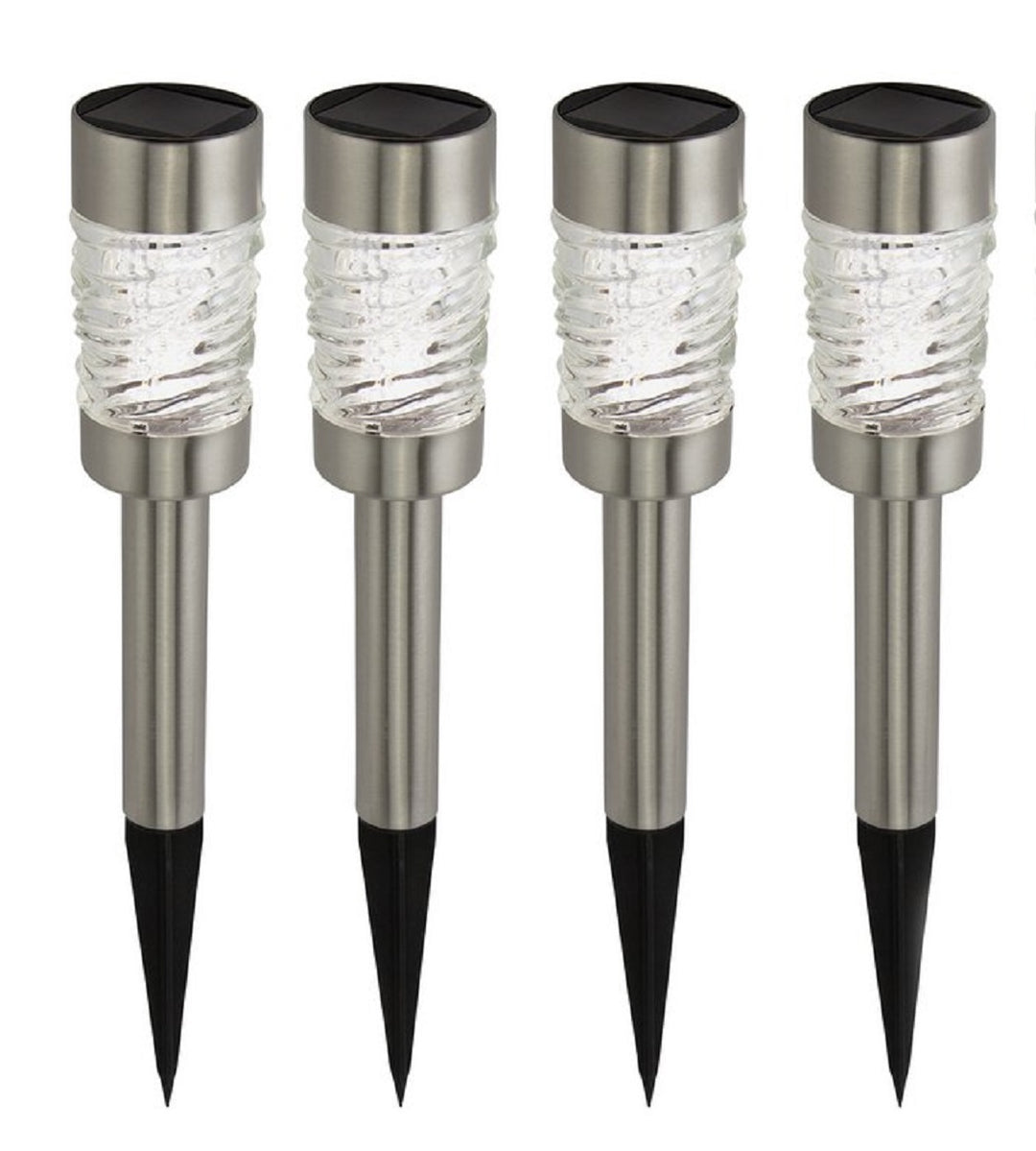 Home Stainless Steel Solar Stake Lights - Set Of 4