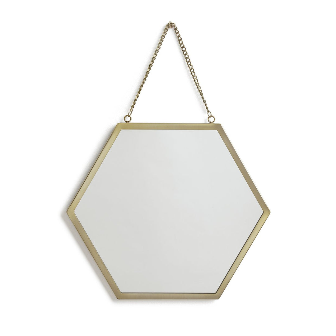 Habitat Hexagon Metal Hanging Mirror - Gold