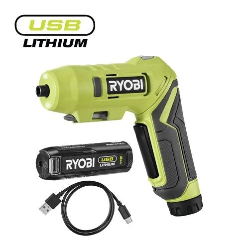 Ryobi RSDP4-120G 4V Cordless Pivoting Screwdriver (1x 4V 2.0Ah)