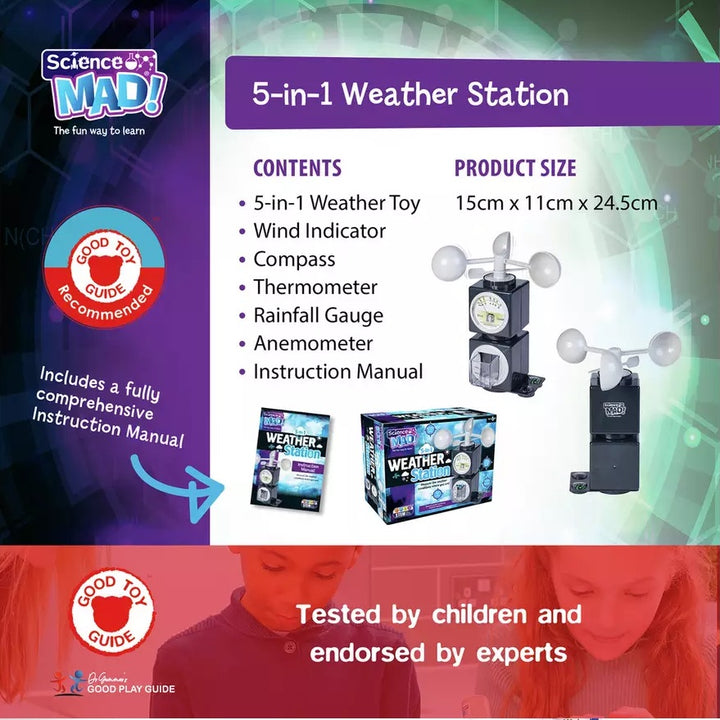 Science Mad 5 in 1 Weather Station