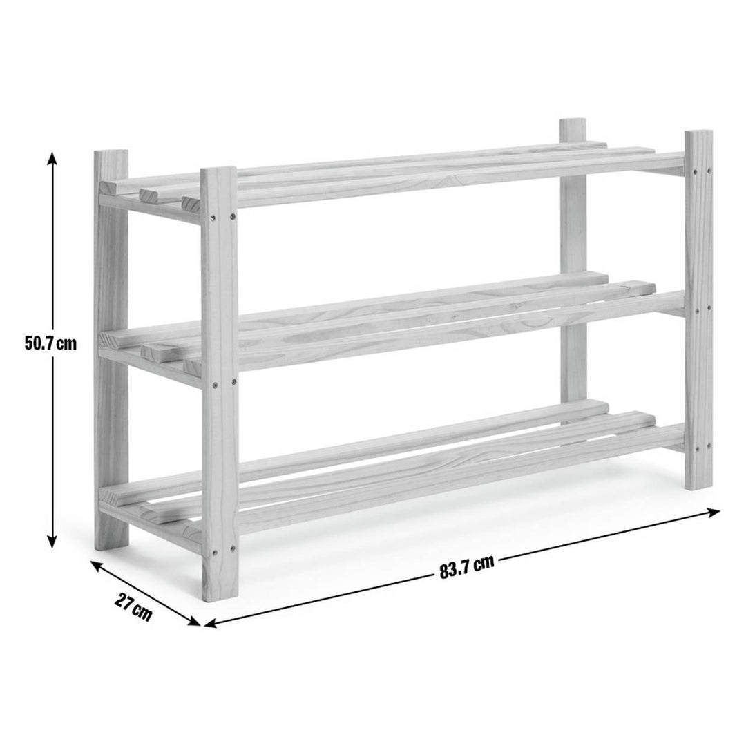 Home Karee 3 Shelf Shoe Storage Rack - Pine