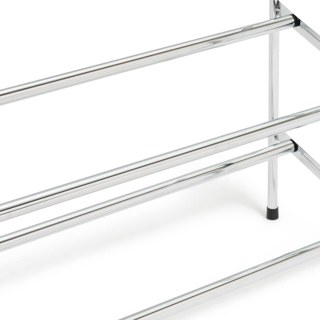 Home 2 Tier Extending Shoe Rack - Chrome