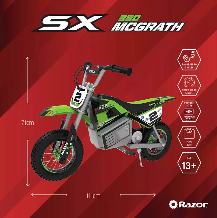 Razor SX350 McGrath Electric Dirt Bike Ride On for Kids