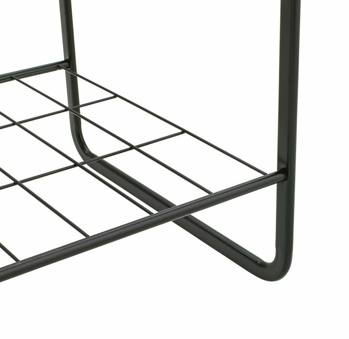 Home Clothes Rail With Shelves - Black