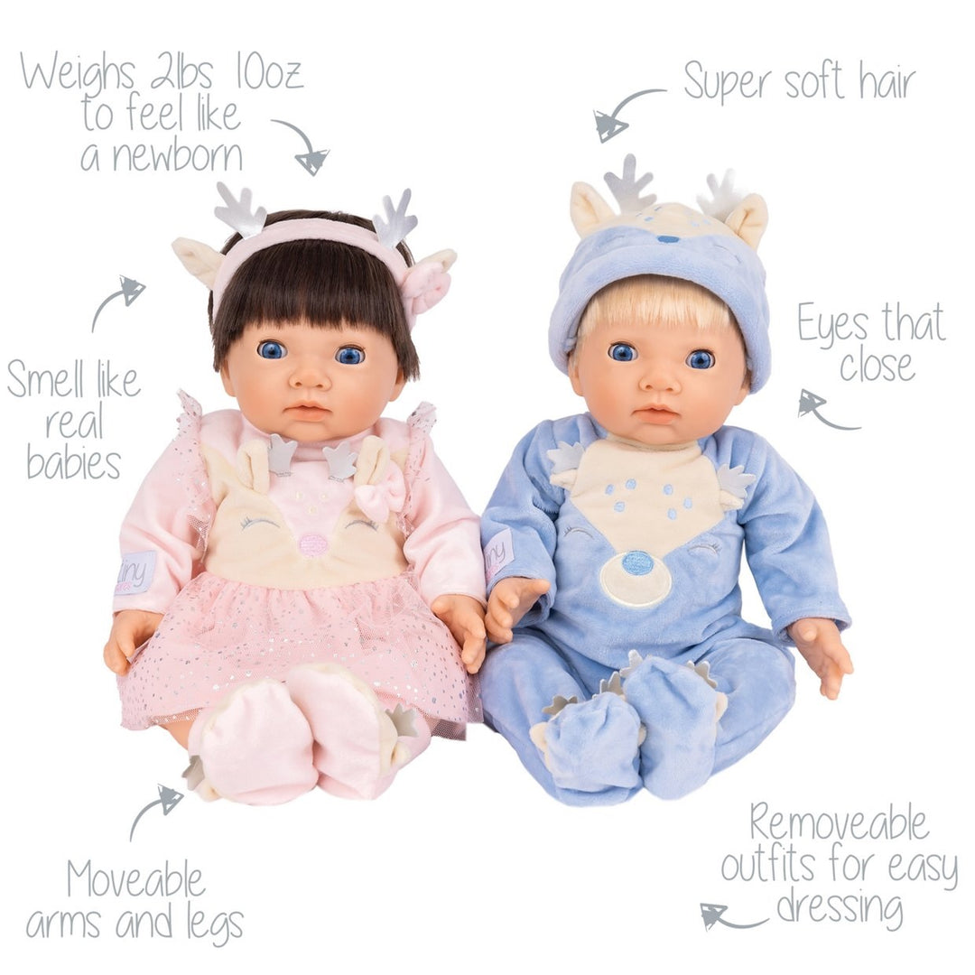 Tiny Treasures Winter Forest Twin Baby Dolls - 17inch/44cm